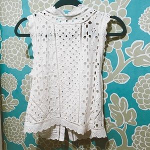 Anthropologie Eyelet Top